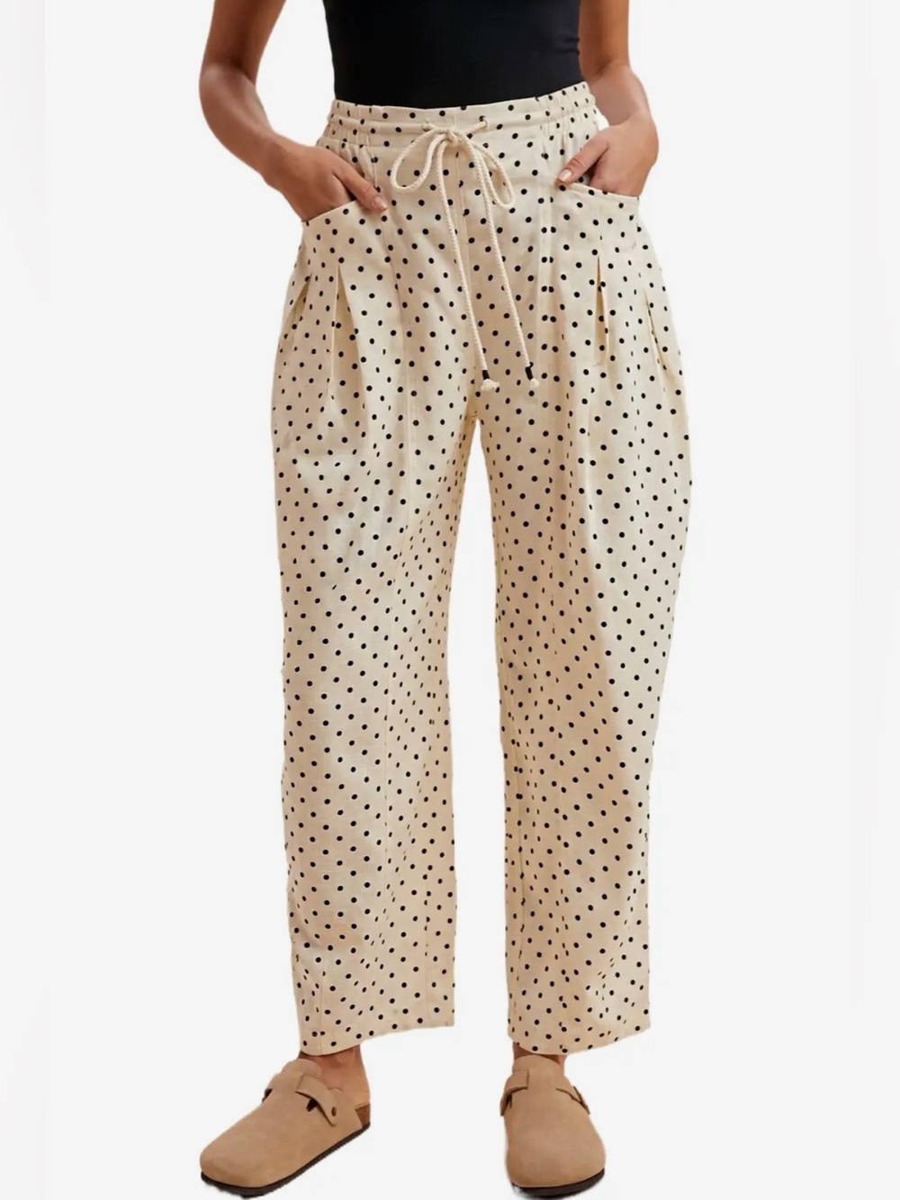 Polka Dot Barrel Pants